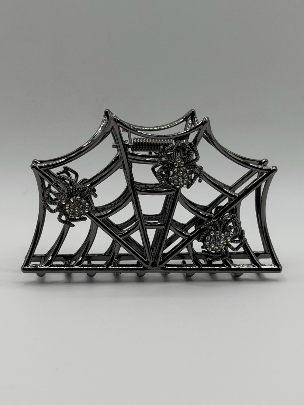 Piper K Spiderweb Gunmetal Hair Clip